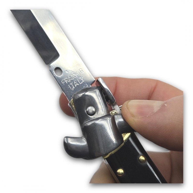 Couteau automatique Frank Beltrame Baïonnette imitation corne 23cm