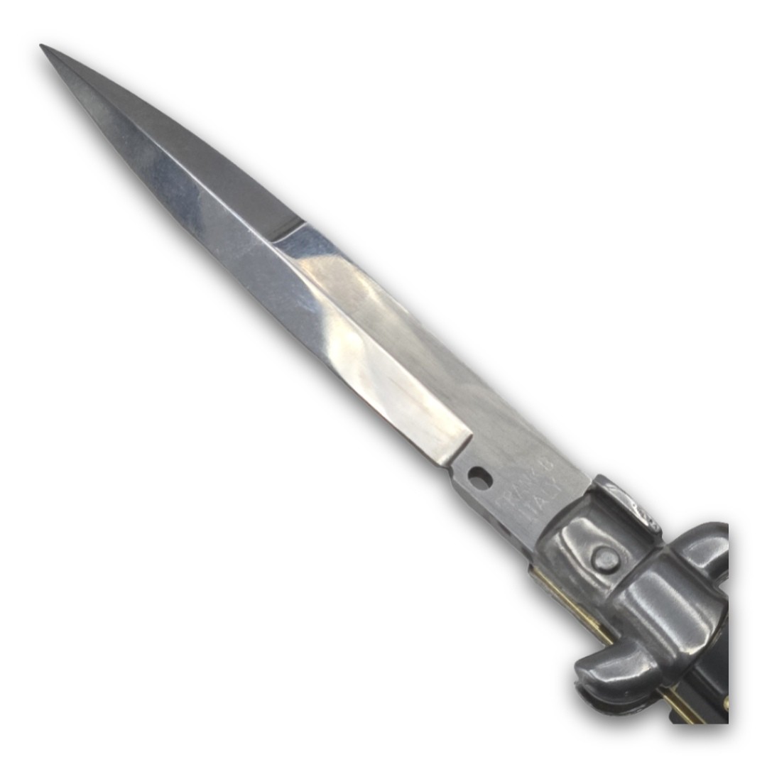 Couteau automatique Frank Beltrame Baïonnette imitation corne 23cm