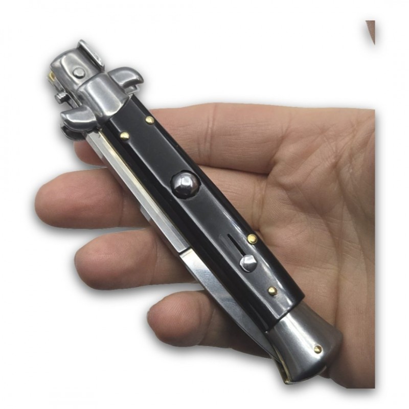Couteau automatique Frank Beltrame Baïonnette imitation corne 23cm