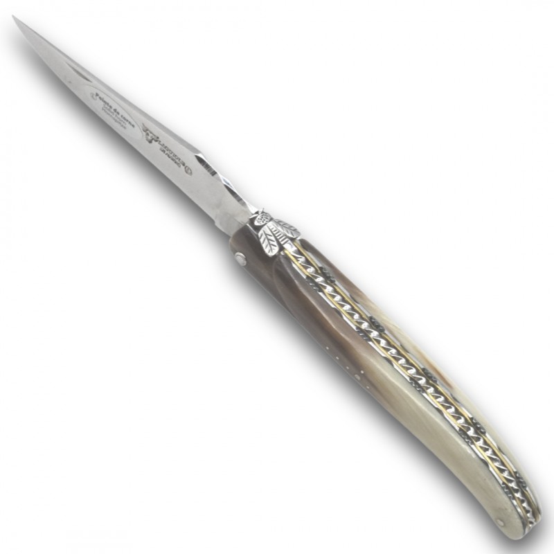 Couteau LAGUIOLE EN AUBRAC MOUCHE PRESTIGE TORSADÉ CORNE