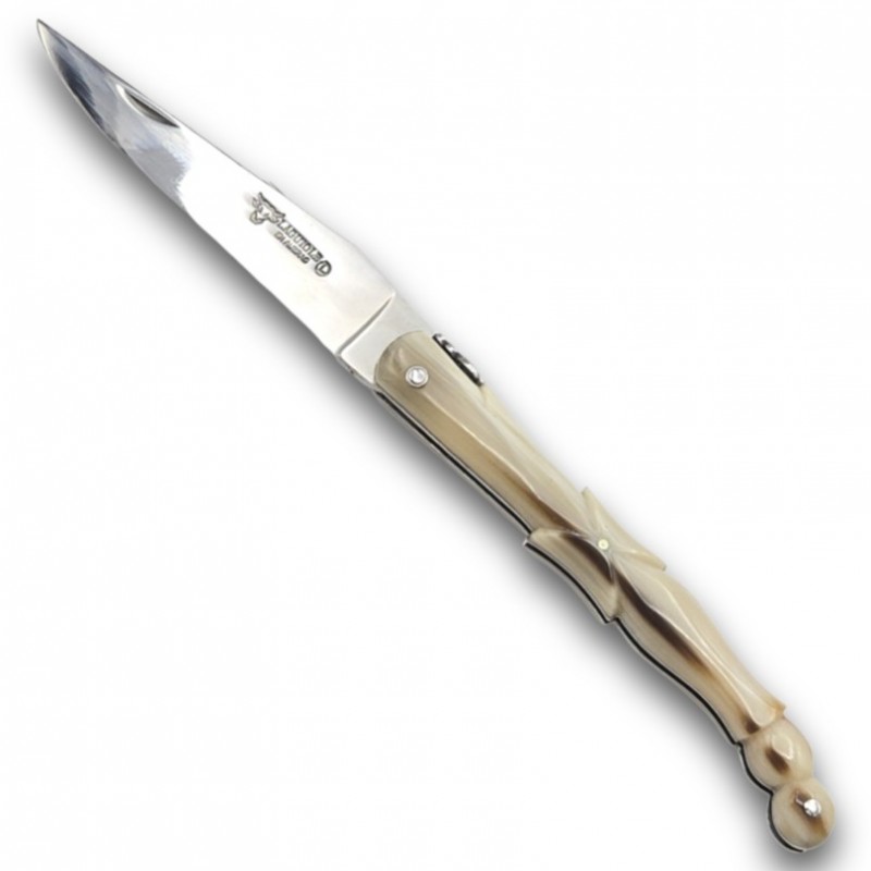 COUTEAU LAGUIOLE EN AUBRAC AILE DE PIGEON CORNE