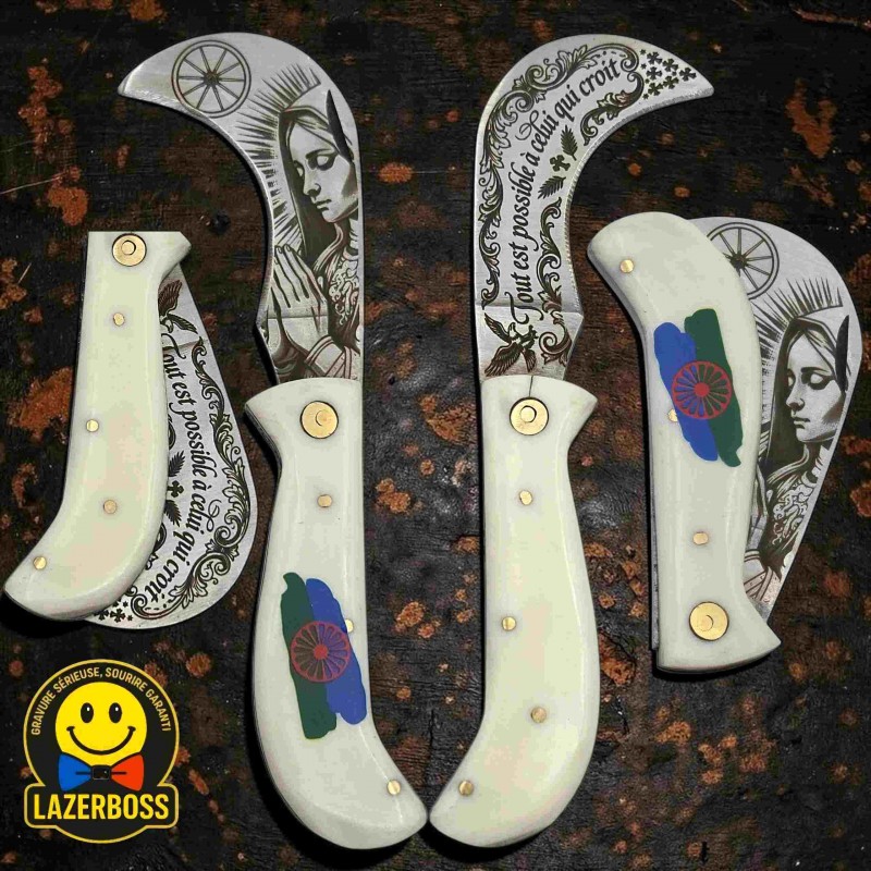 Serpette Voyageur "Tout est Possible" - Manche Blanc & Drapeau Couleur