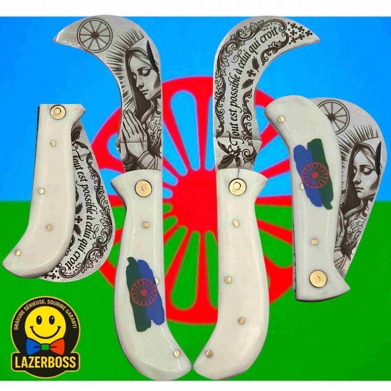 Serpette Voyageur "Tout est Possible" - Manche Blanc & Drapeau Couleur