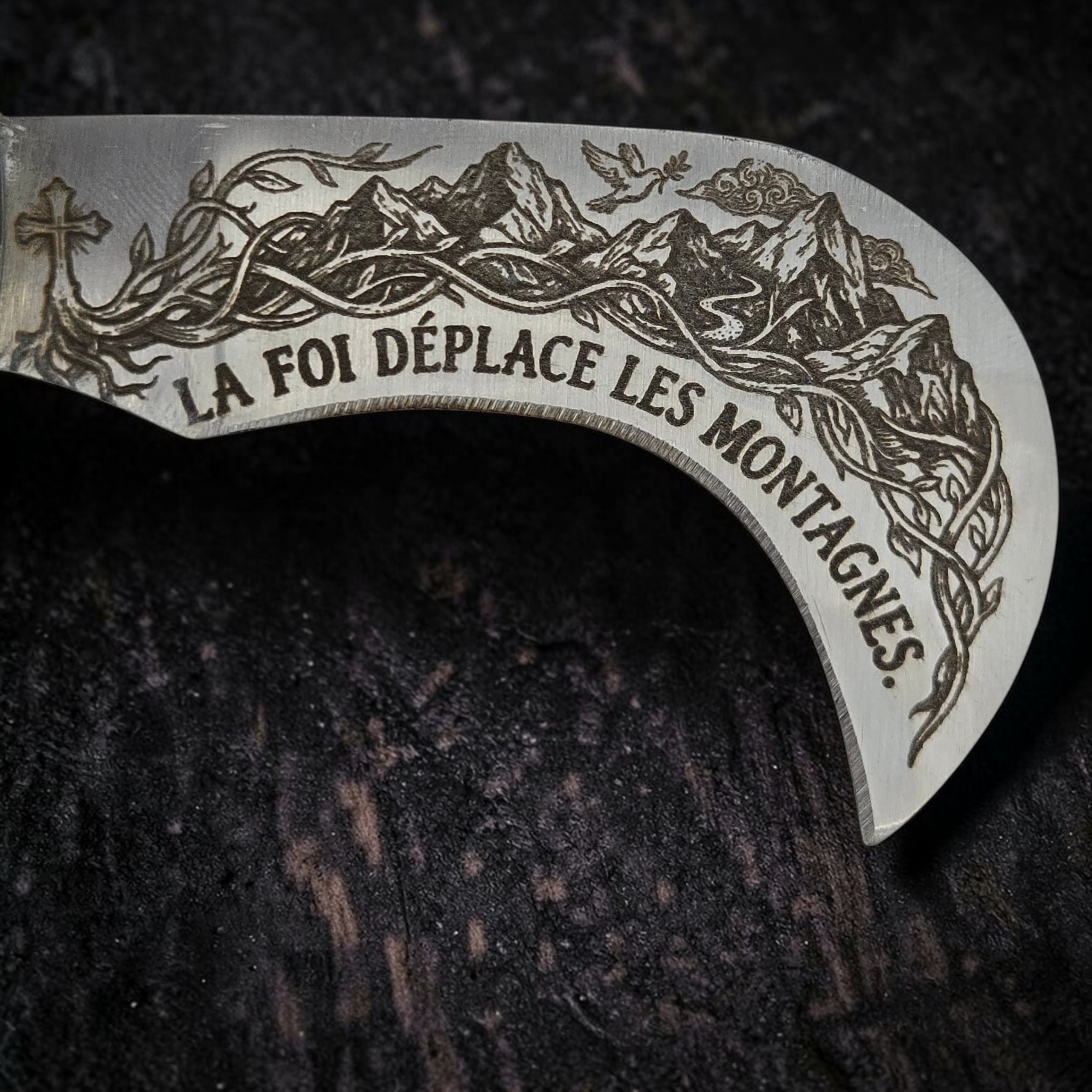 Lame "La foi deplace les montagnes" -