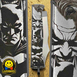 Couteau Douk-Douk "Batman vs Joker" – Gravure Laser Intégrale – Lazerboss Edition