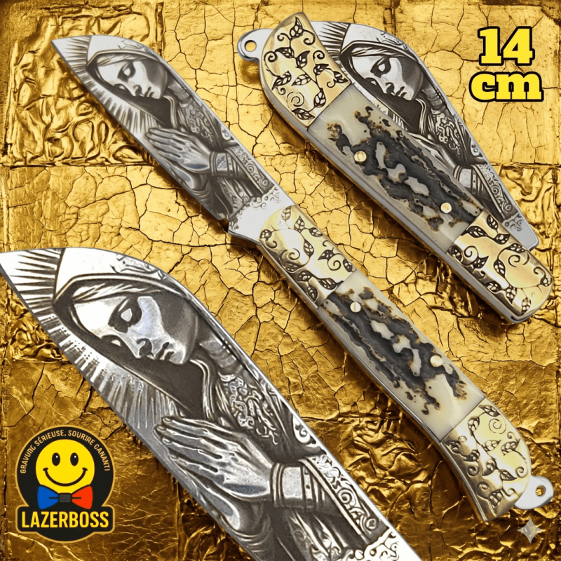 Couteau vierge en priere 14 cm