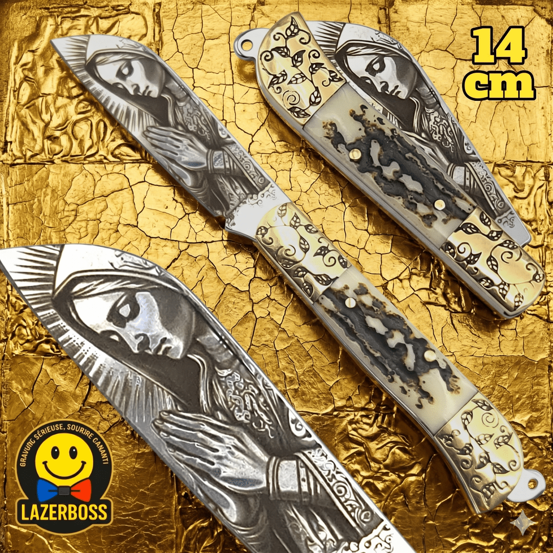 Couteau vierge en priere 14 cm