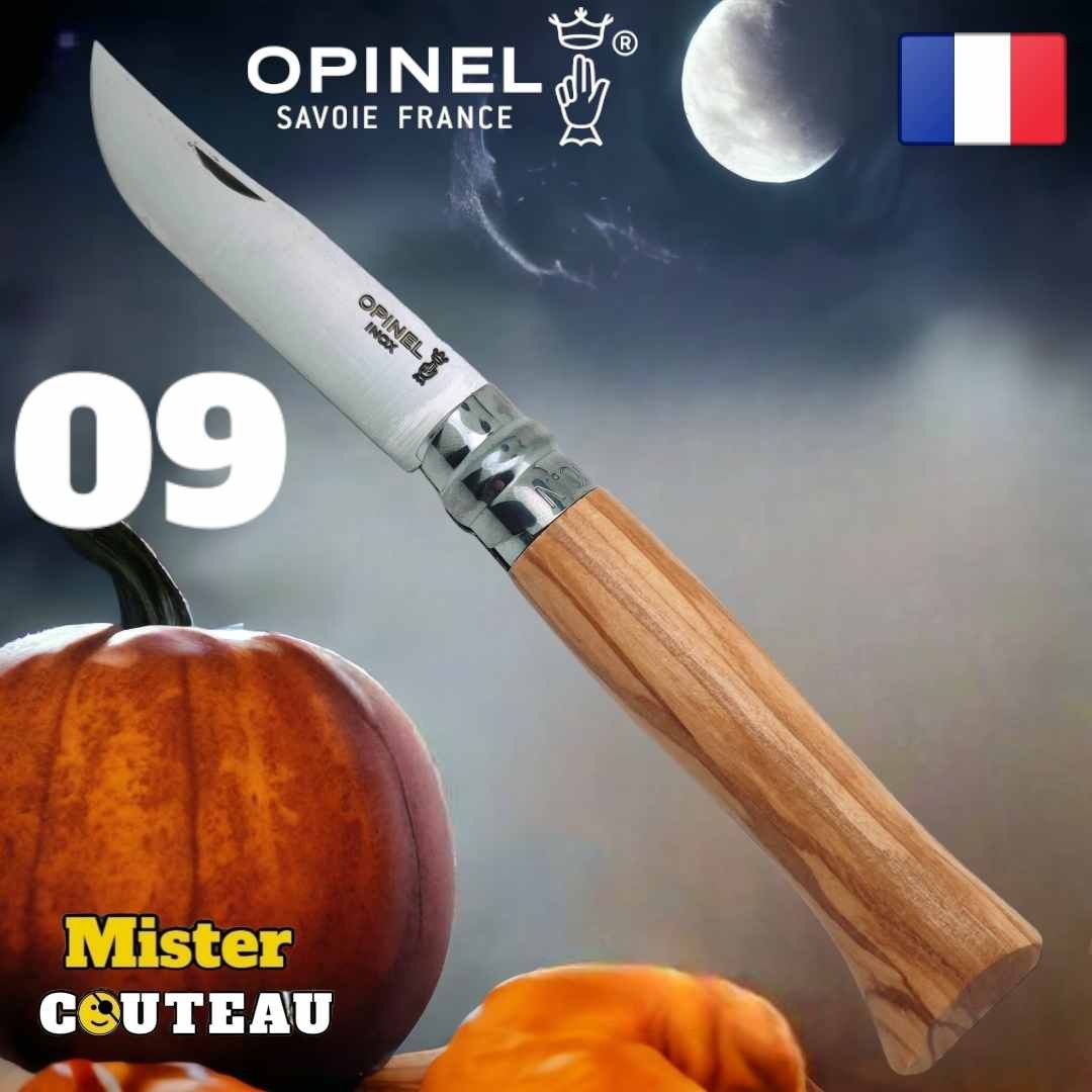 Couteau OPINEL 09 olivier inox