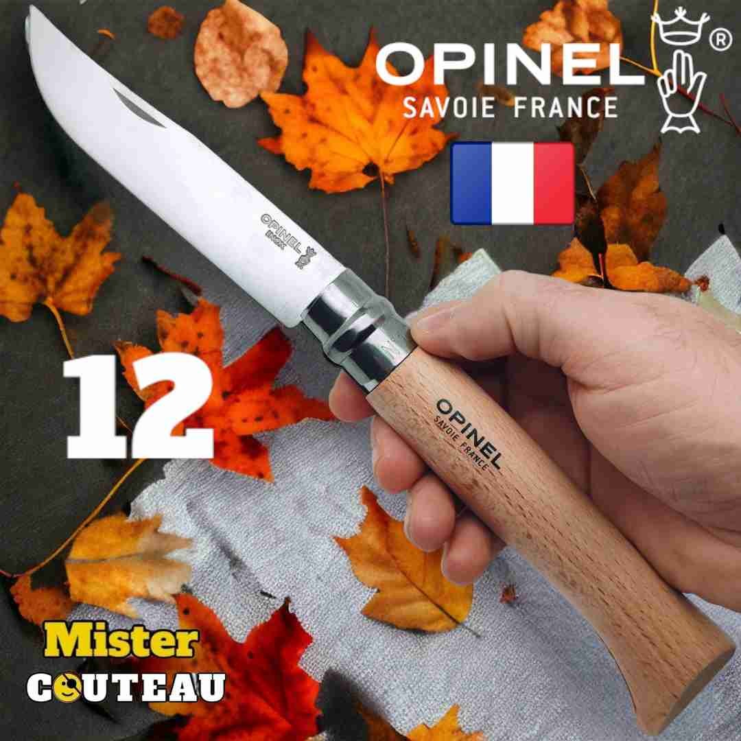 Couteau OPINEL N12 manche hetre lame inox 28cm