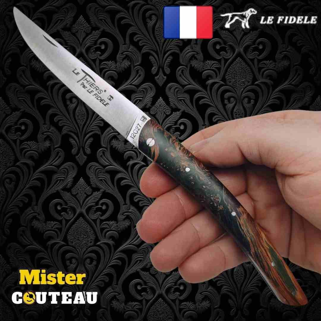 Couteau Thiers par Le Fidèle loupe frene modèle 10