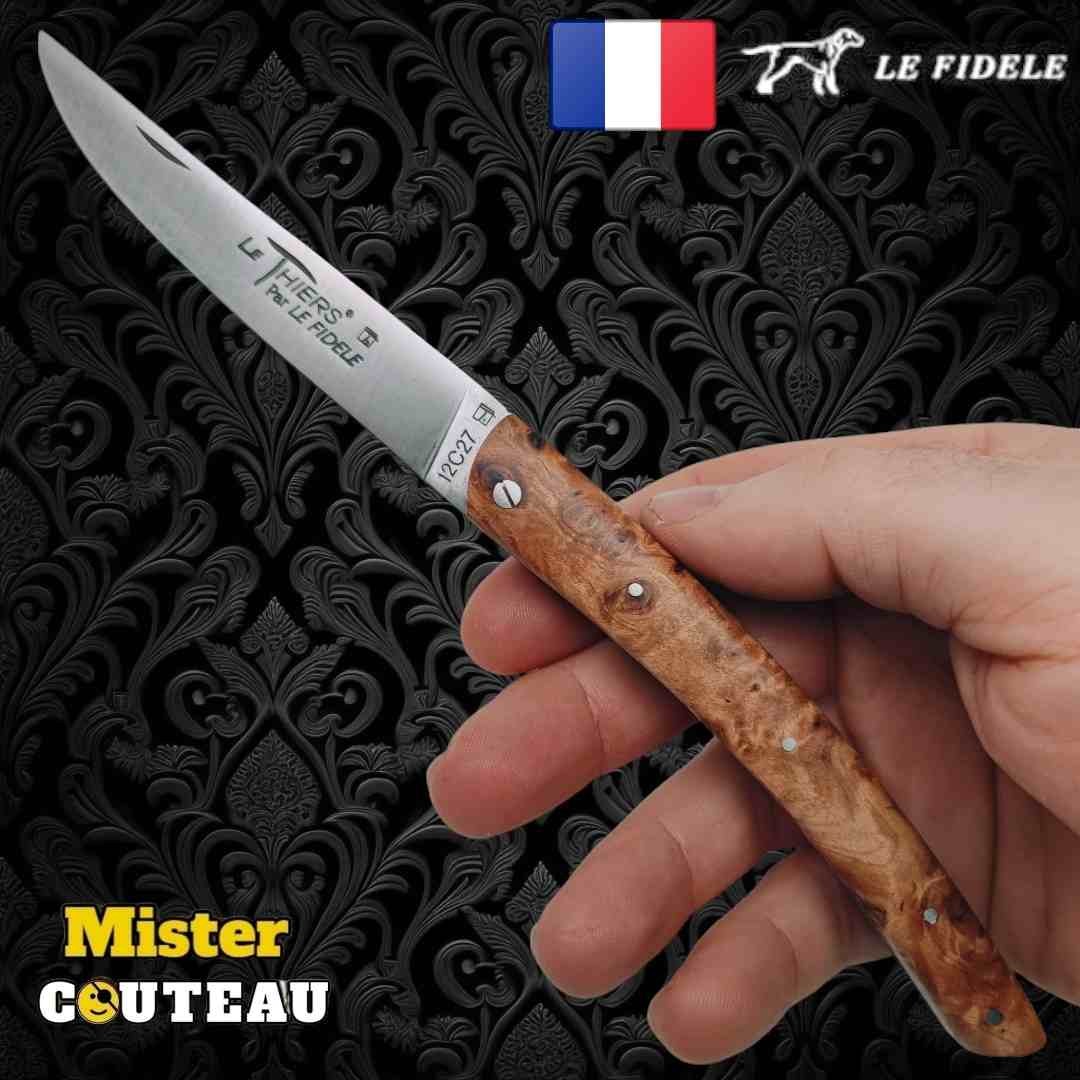 Couteau Thiers par Le Fidèle loupe érable