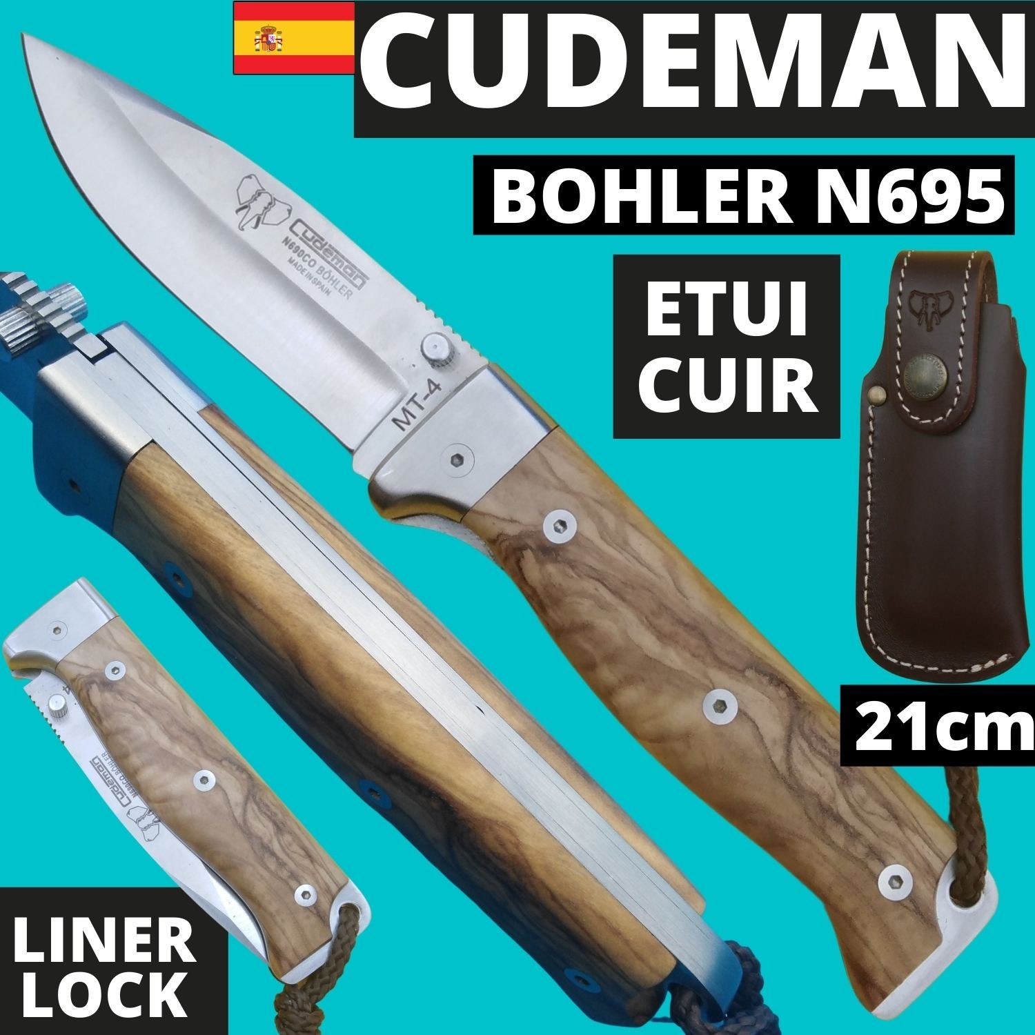 Cudeman présentoir-712P 4 couteaux
