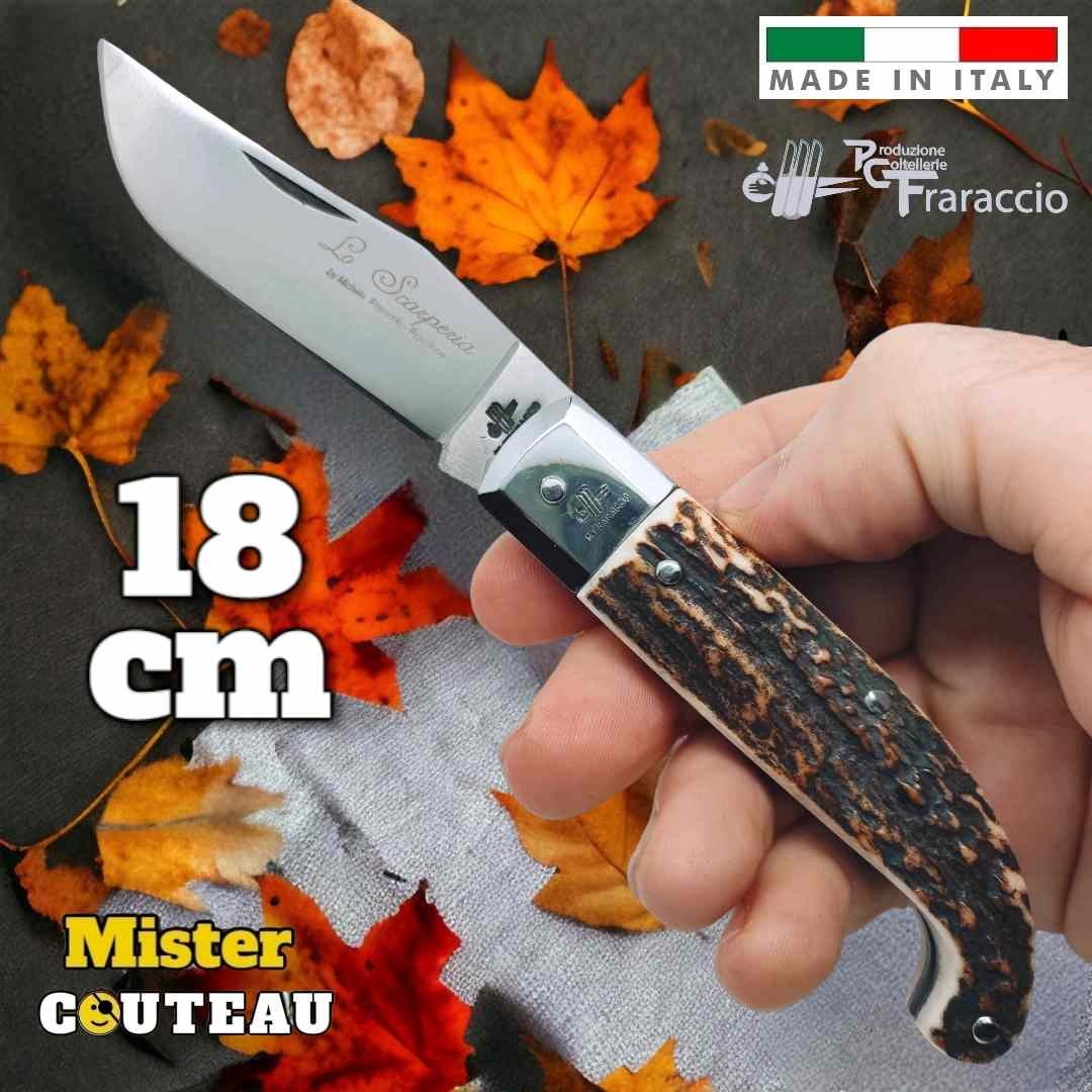 Couteau Fraraccio Scarperia bois de cerf 18cm