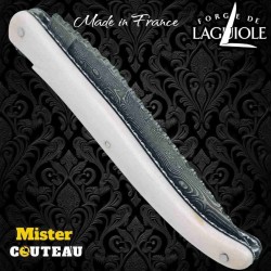 Couteau Forge Laguiole Custom tête de mort Rambaud bandana manche os