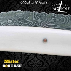 Couteau Forge Laguiole Custom tête de mort Rambaud bandana manche os