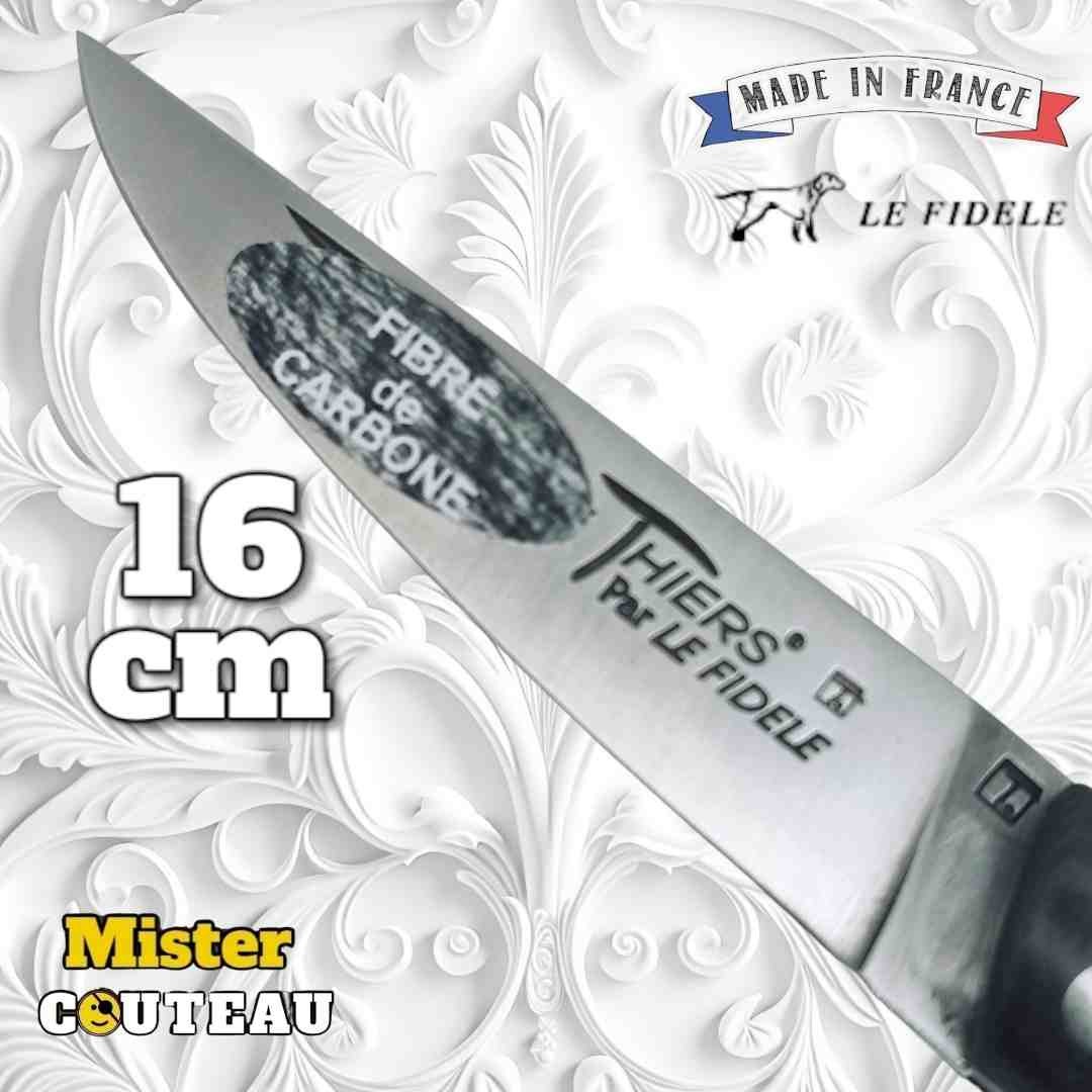 Couteau Thiers par Le Fidèle fibre cabone 16 cm