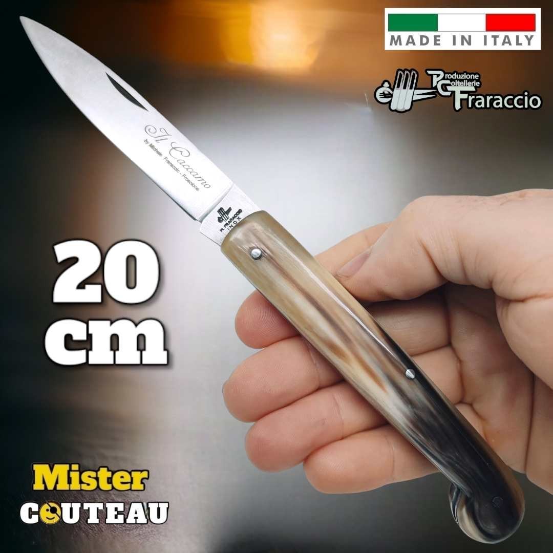 Couteau italien Fraraccio Caccamo corne manche bombé 20 cm