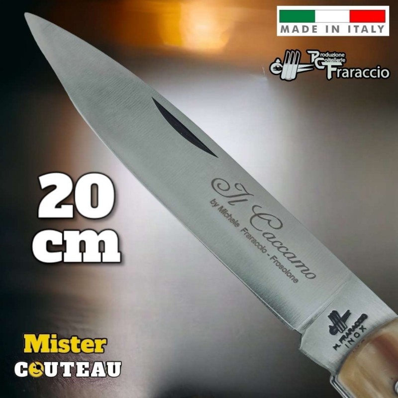 Couteau italien Fraraccio Caccamo corne manche bombé 20 cm