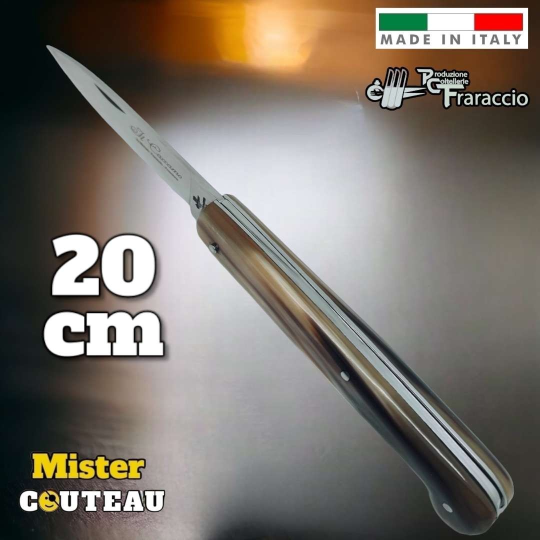 Couteau italien Fraraccio Caccamo corne manche bombé 20 cm