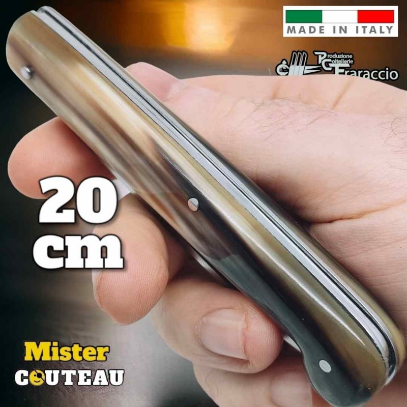 Couteau italien Fraraccio Caccamo corne manche bombé 20 cm