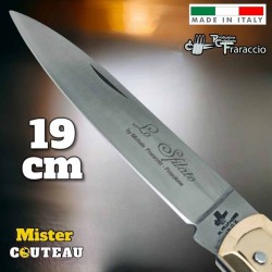 Couteau italien Fraraccio Sfilato corne mitre laiton 19 cm
