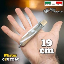 Couteau italien Fraraccio Sfilato corne mitre laiton 19 cm