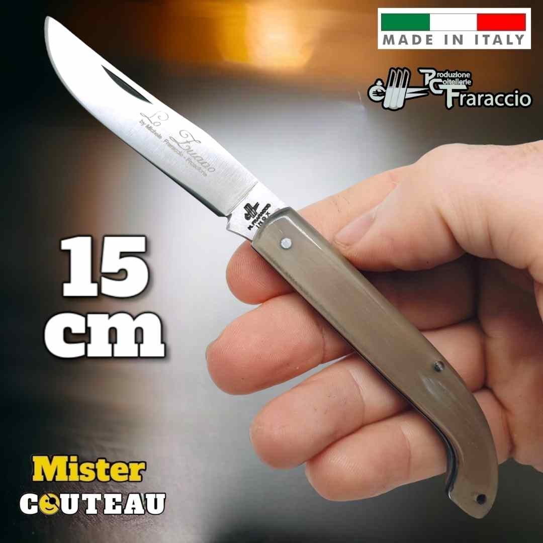 Couteau Fraraccio Zuavo corne plein manche 15 cm