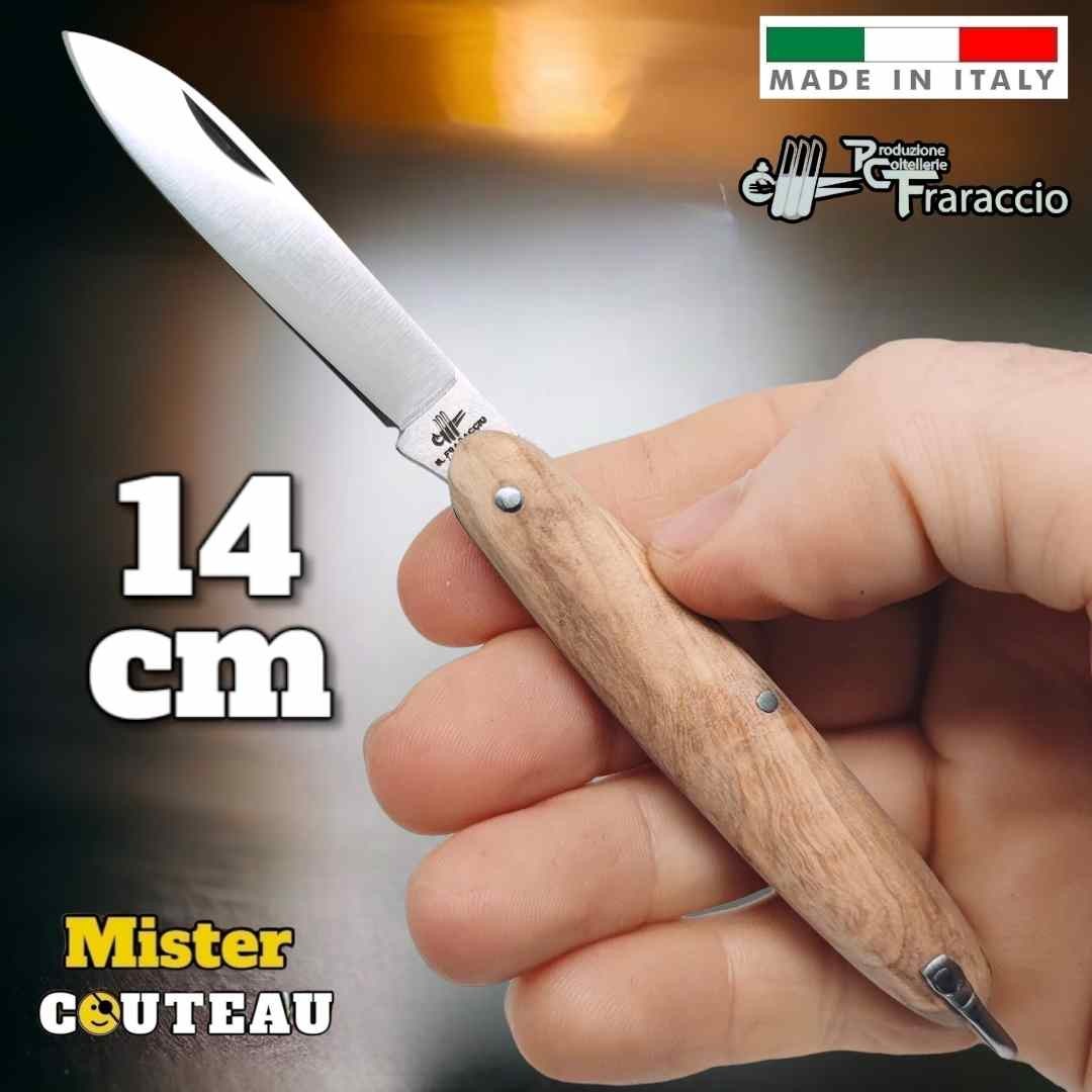 Couteau italien Fraraccio navette Temperino olivier 14 cm