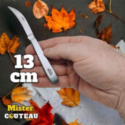Couteau Serpette le niglo manche inox gravure hérisson 13cm