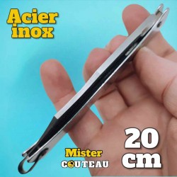 Couteau Douk Douk manche acier inox 20cm lame inox