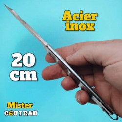 Couteau Douk Douk manche acier inox 20cm lame inox