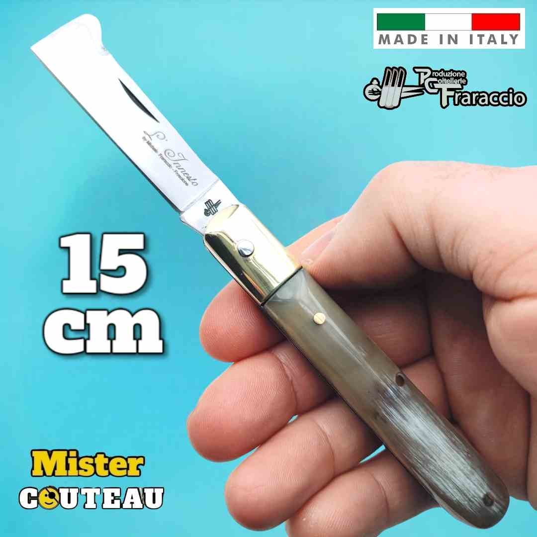 Couteau italien Fraraccio greffoir innesto corne mitre laiton