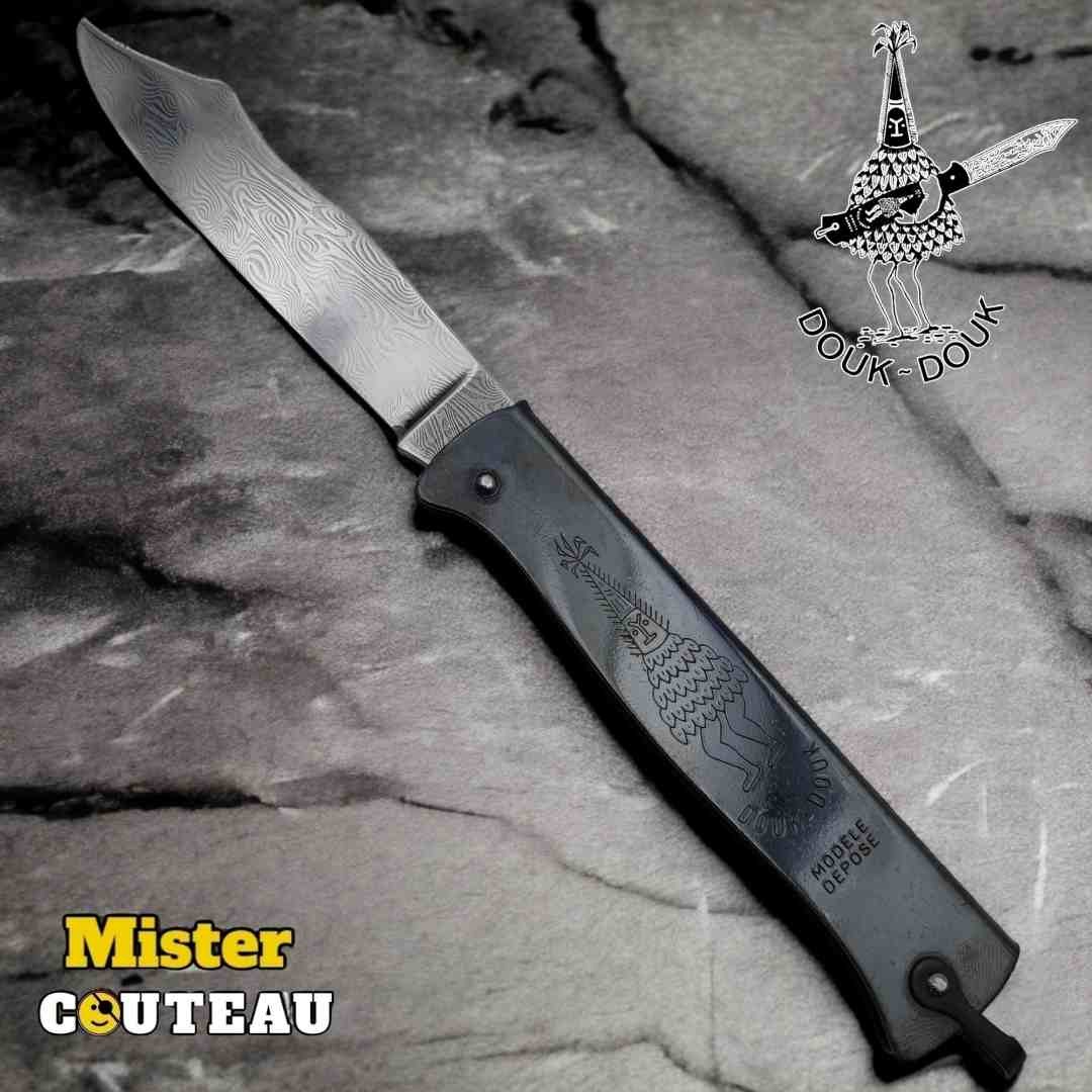 Couteau Douk Douk manche damas inox bronze d'arme 20cm