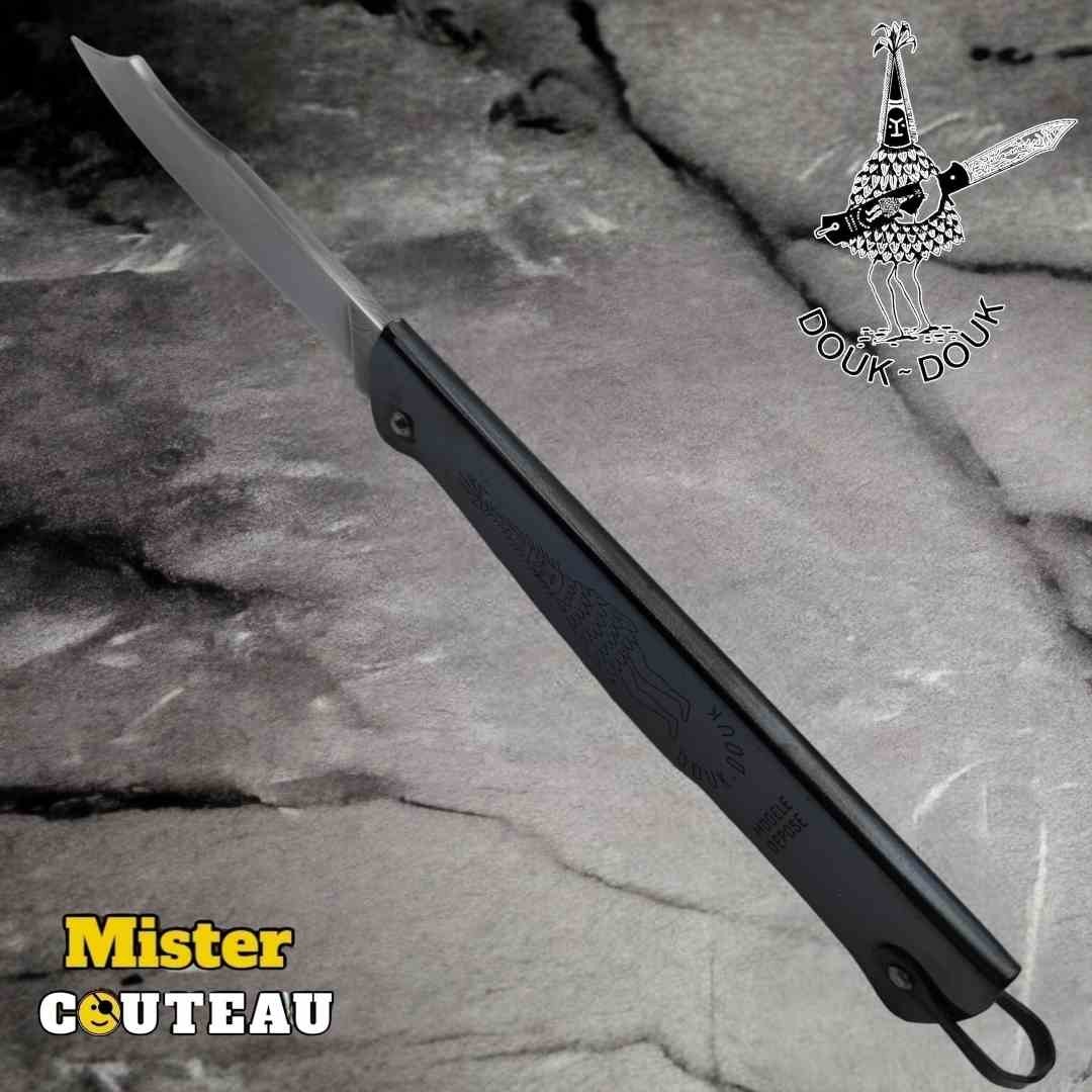 Couteau Douk Douk manche damas inox bronze d'arme 20cm