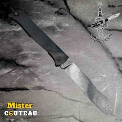 Couteau Douk Douk manche damas inox bronze d'arme 20cm