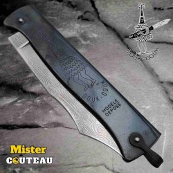 Couteau Douk Douk manche damas inox bronze d'arme 20cm