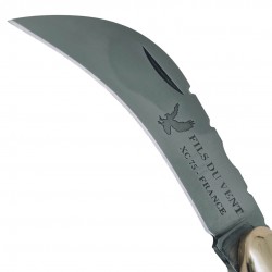 Couteau serpette résine serpent lame acier carbone Thiers