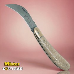 Couteau serpette résine serpent lame acier carbone Thiers