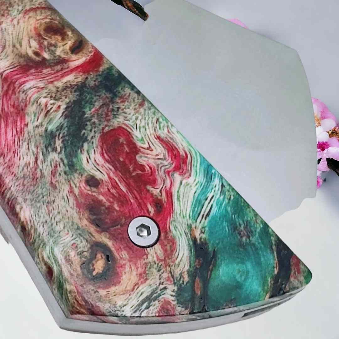 Couteau  Arca Andrea par Le Fidèle loupe de frene stabilisé