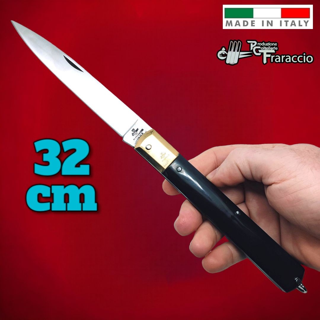 Couteau italie Fraraccio Sfilato XXL géant ABS noir 32 cm