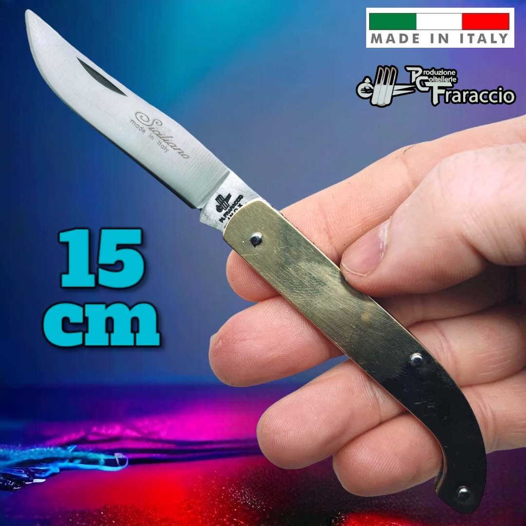 Couteau italie Fraraccio Lo Zuavo laiton 15 cm