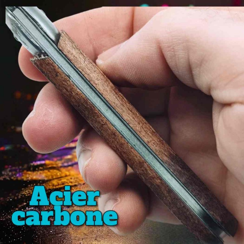 Couteau serpette 555 France bois lame carbone Thiers