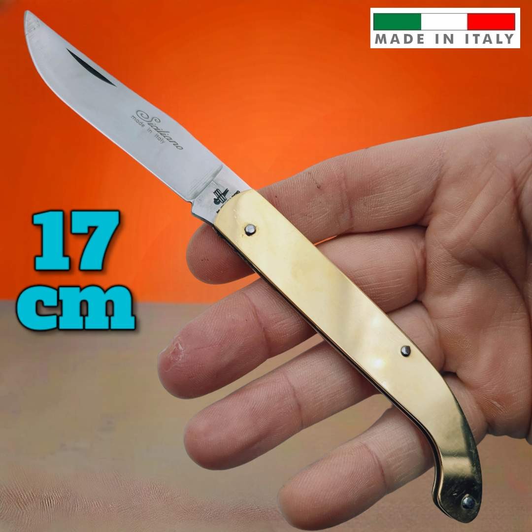 Couteau italie Fraraccio Lo Zuavo laiton 17 cm