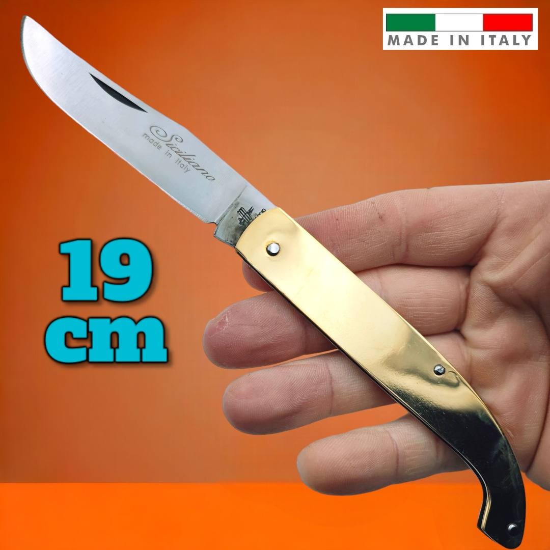 Couteau italie Fraraccio Lo Zuavo laiton 19 cm