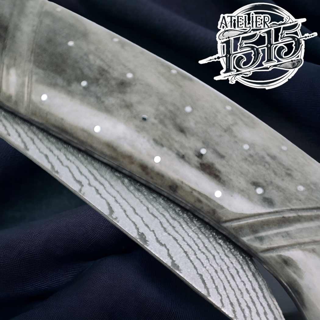 Couteau Atelier 1515 Manu Laplace os renne lame suminigashi vg10