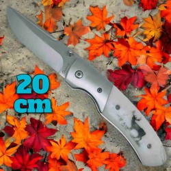 Couteau Albainox cerf Deluxe 20 cm manche ABS décoré