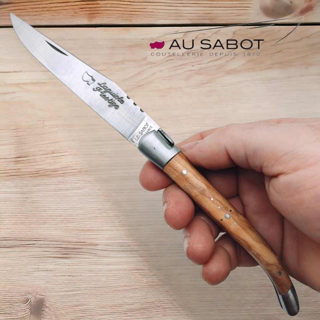 Couteau Laguiole Au Sabot  2 mitres inox olivier