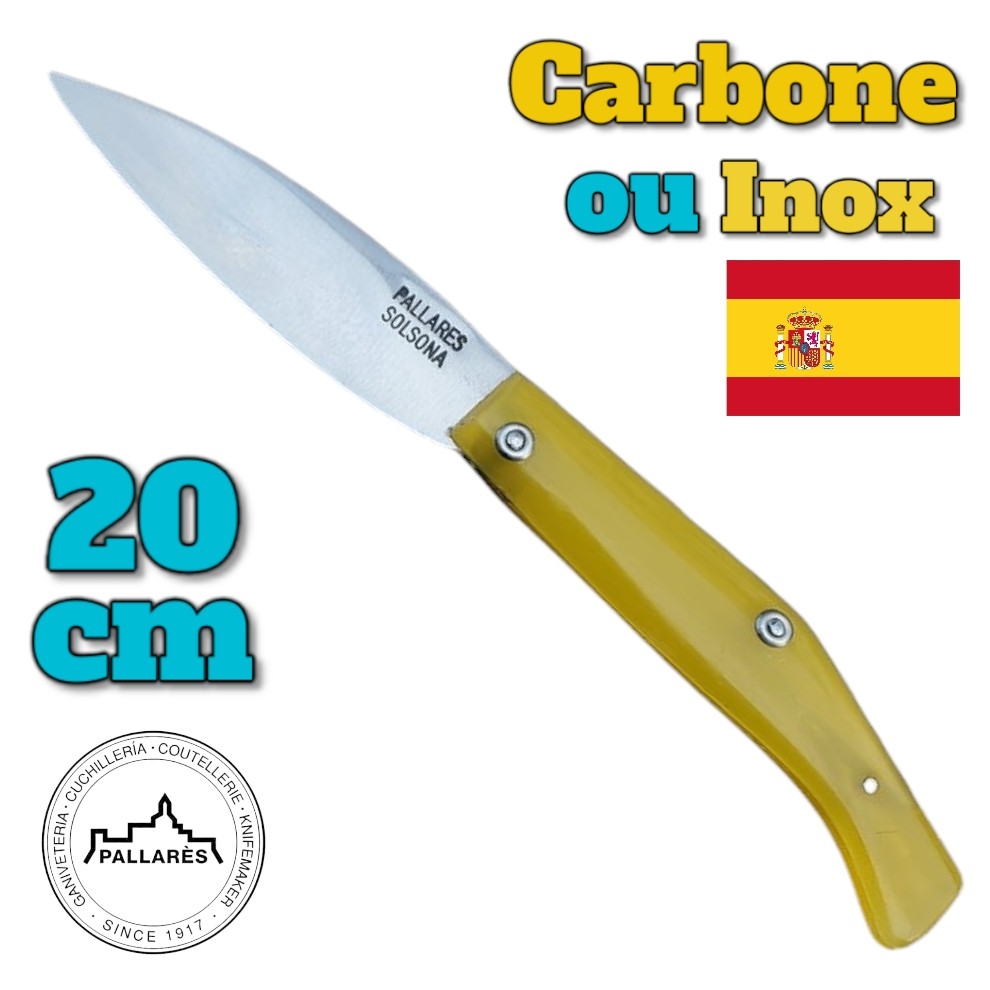 Couteau pliant Pallares berger Pyrénées commun n 1 . 20 cm inox ou carbone