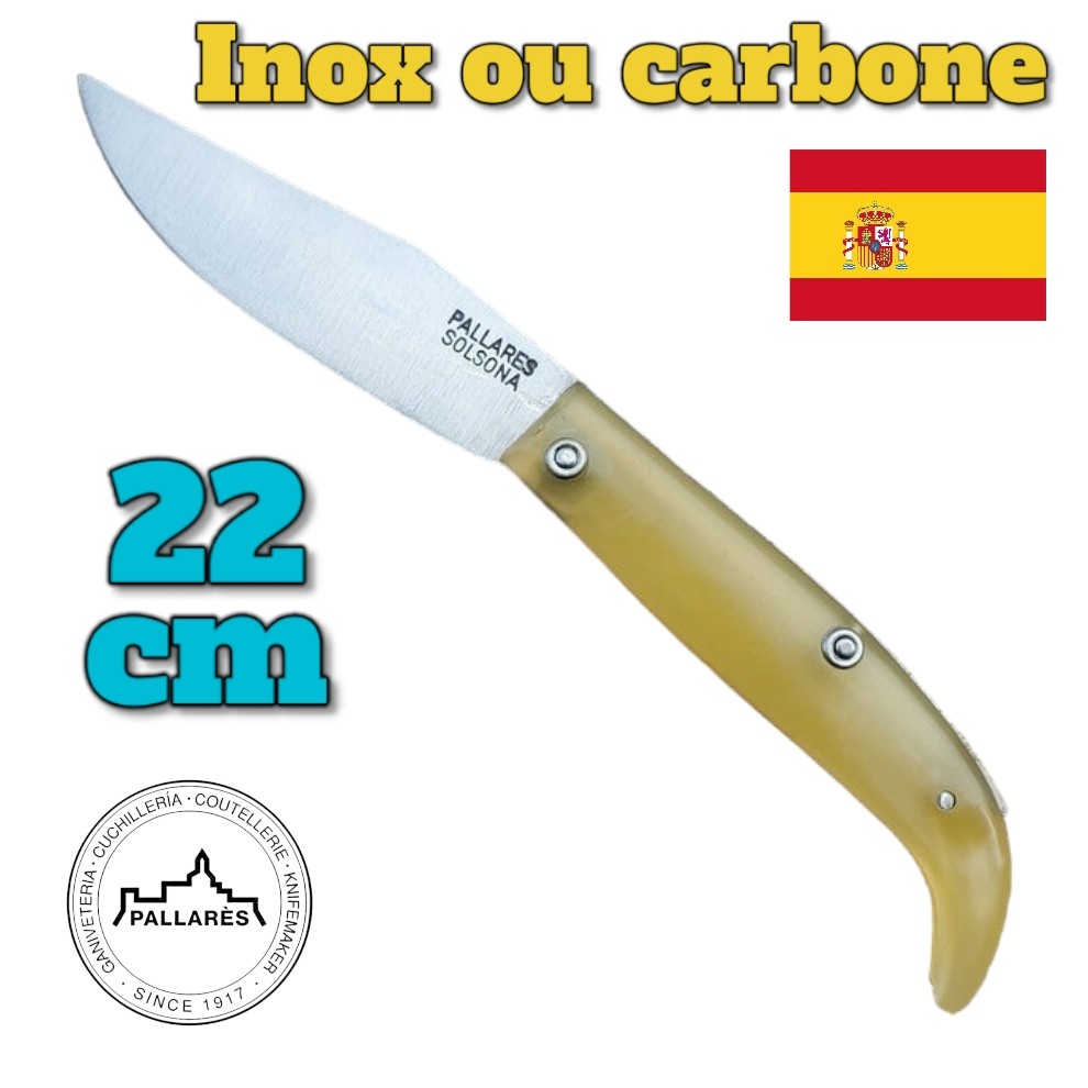 Couteau Pallares Ripolles navaja n 2 . 22 cm inox ou carbone