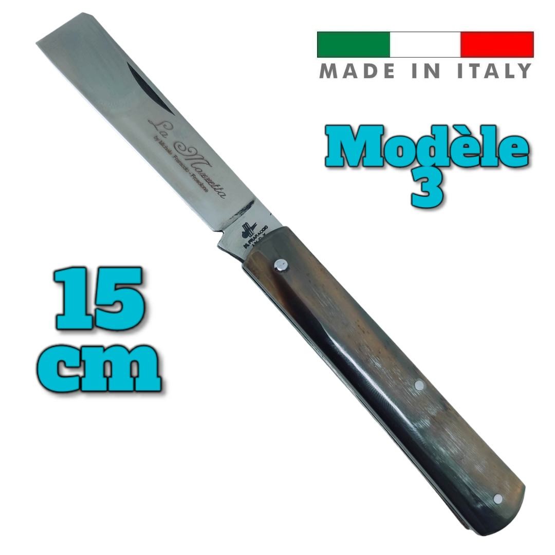 Couteau italien Fraraccio PCF mozzetta corne plein manche 15 cm modèle 2